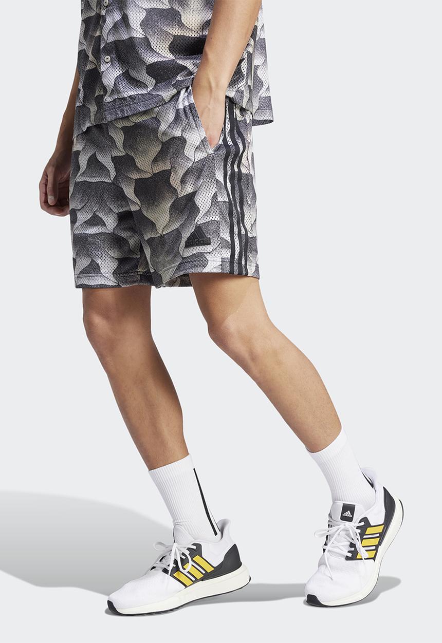 adidas Performance - Tiro Allover Print Mesh Shorts - Black/Putty Grey