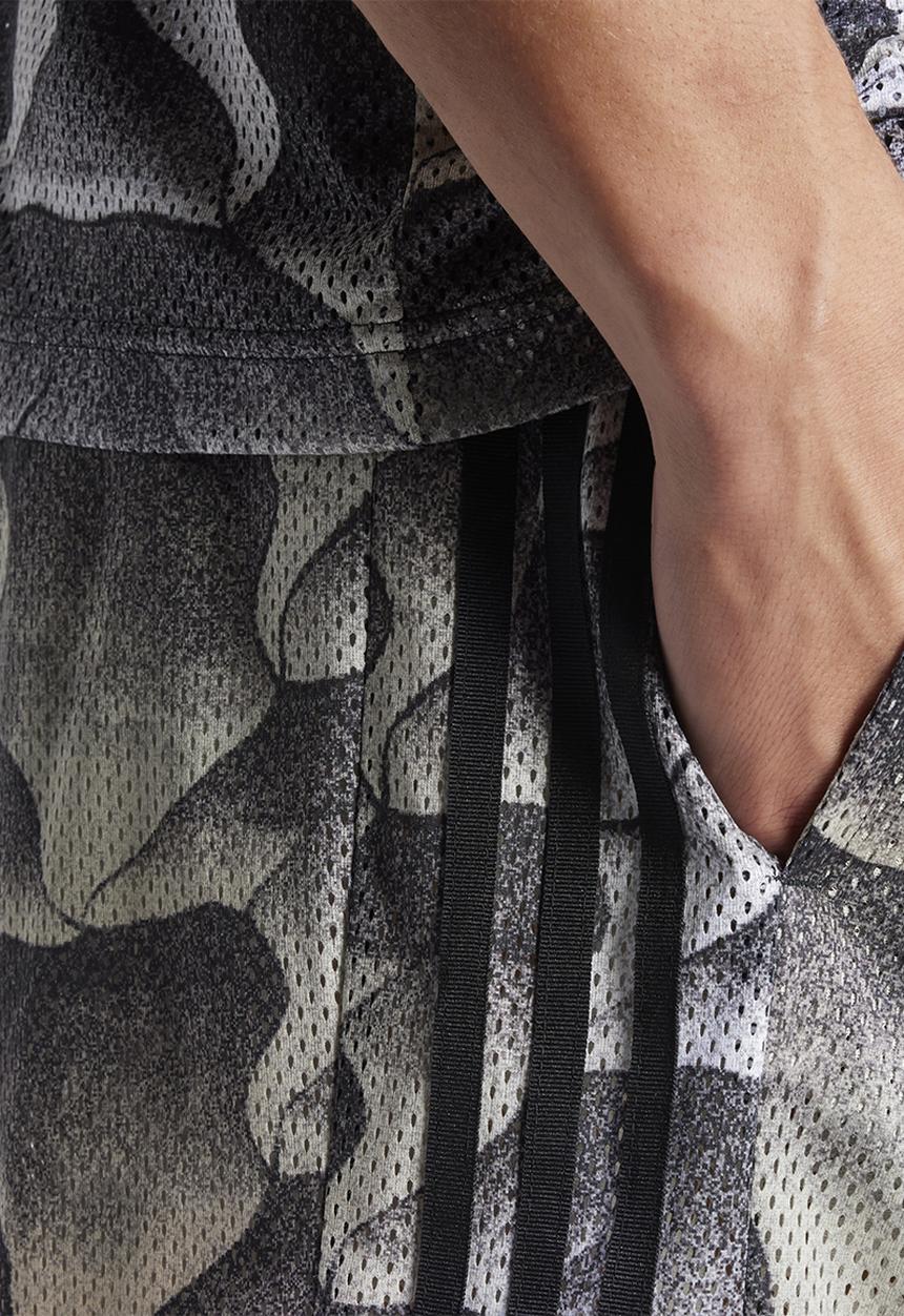adidas Performance - Tiro Allover Print Mesh Shorts - Black/Putty Grey