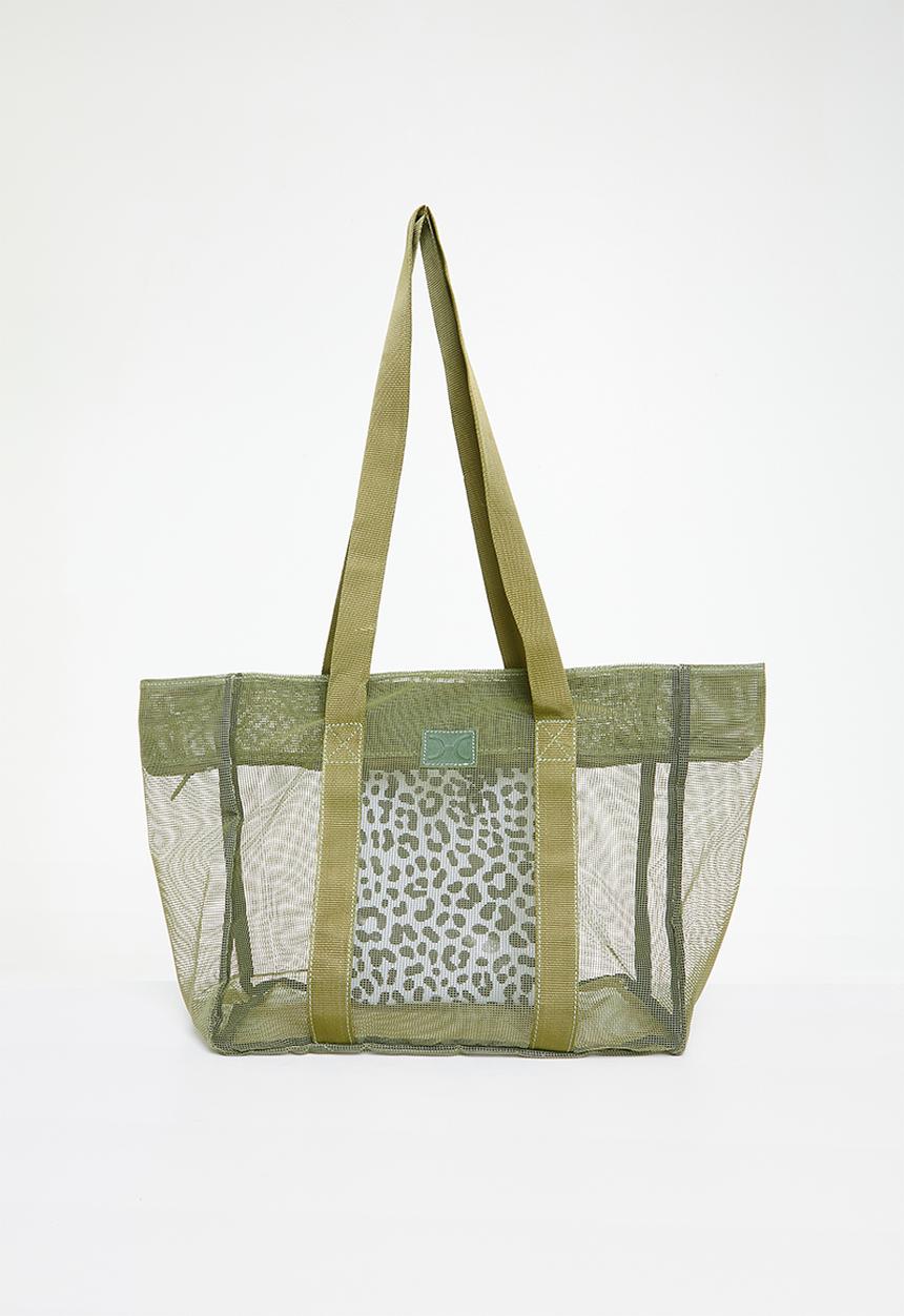 Thandana - Meshie large mesh bag - olive
