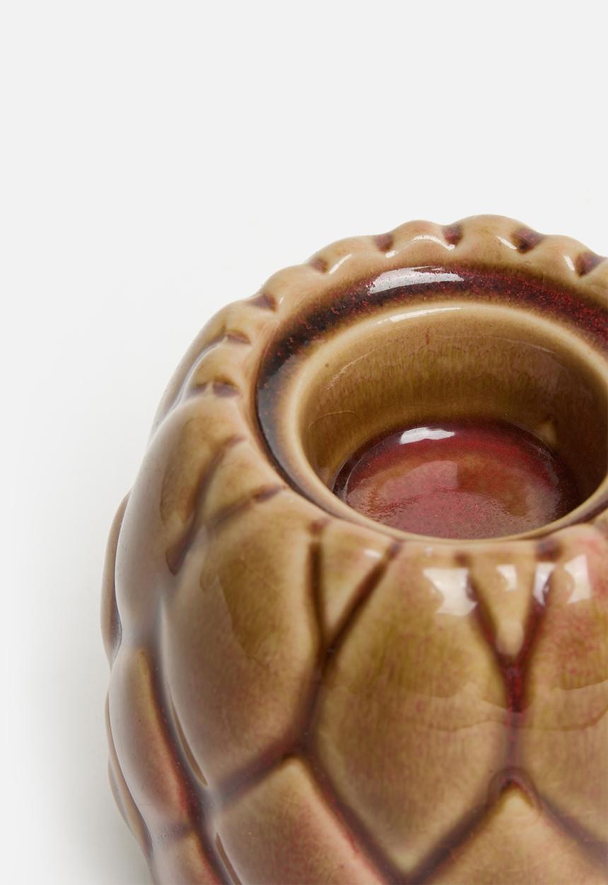 H&S - Artichoke candle holder set of 2 - natural