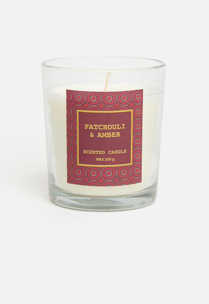 H&S - Glass Candle- Red