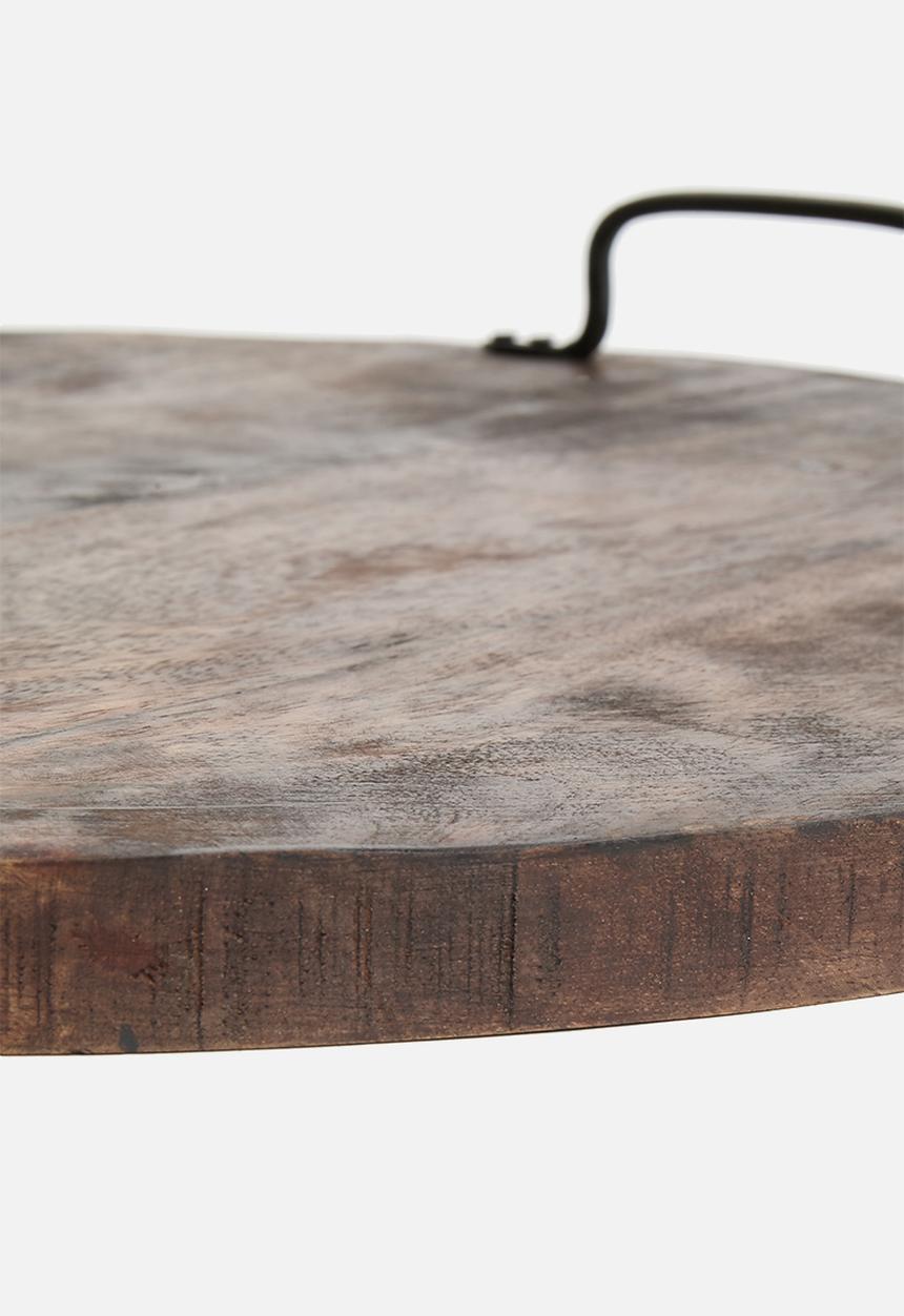 Excellent Houseware - Hostess wooden serving tray - natural