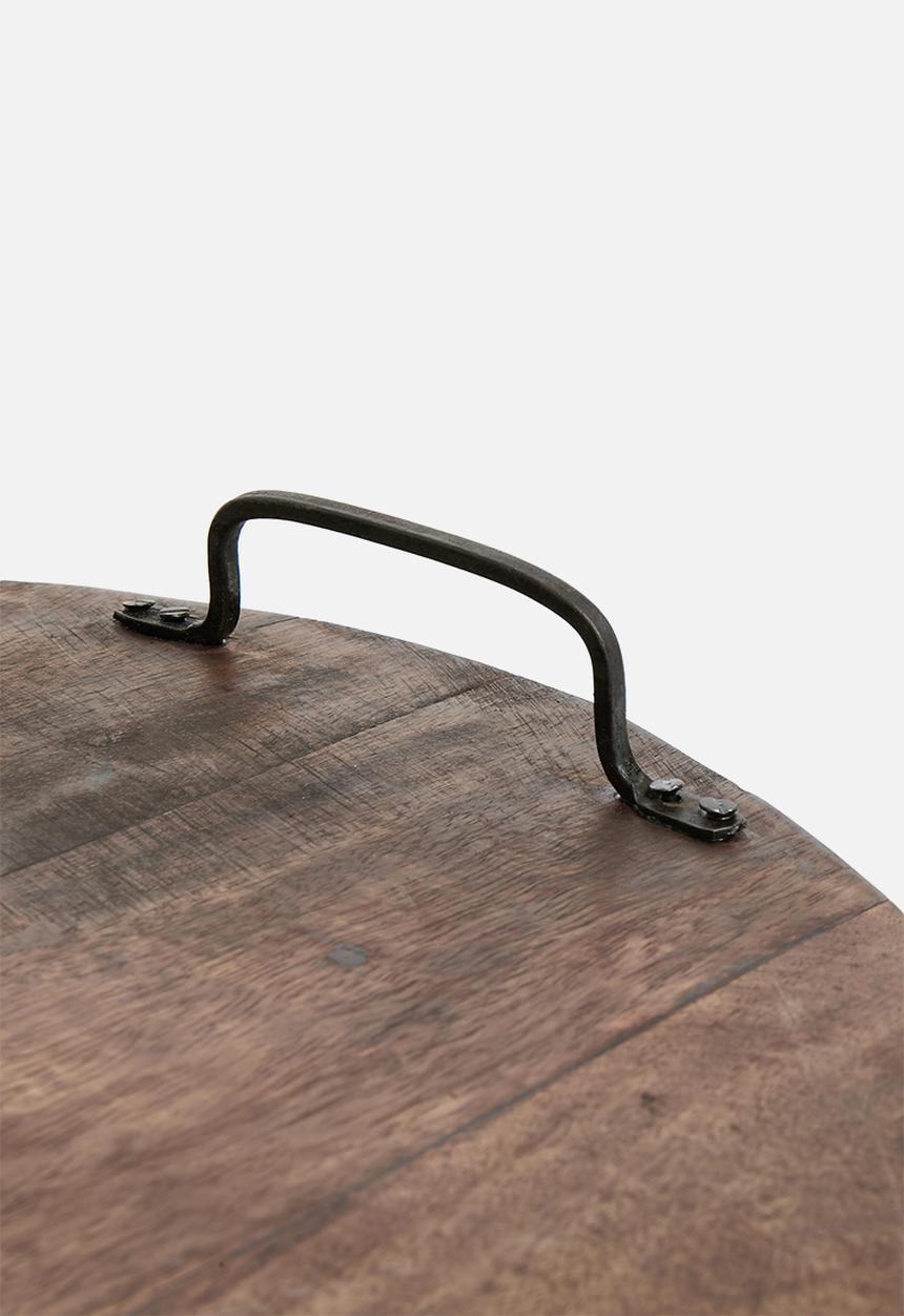 Excellent Houseware - Hostess wooden serving tray - natural