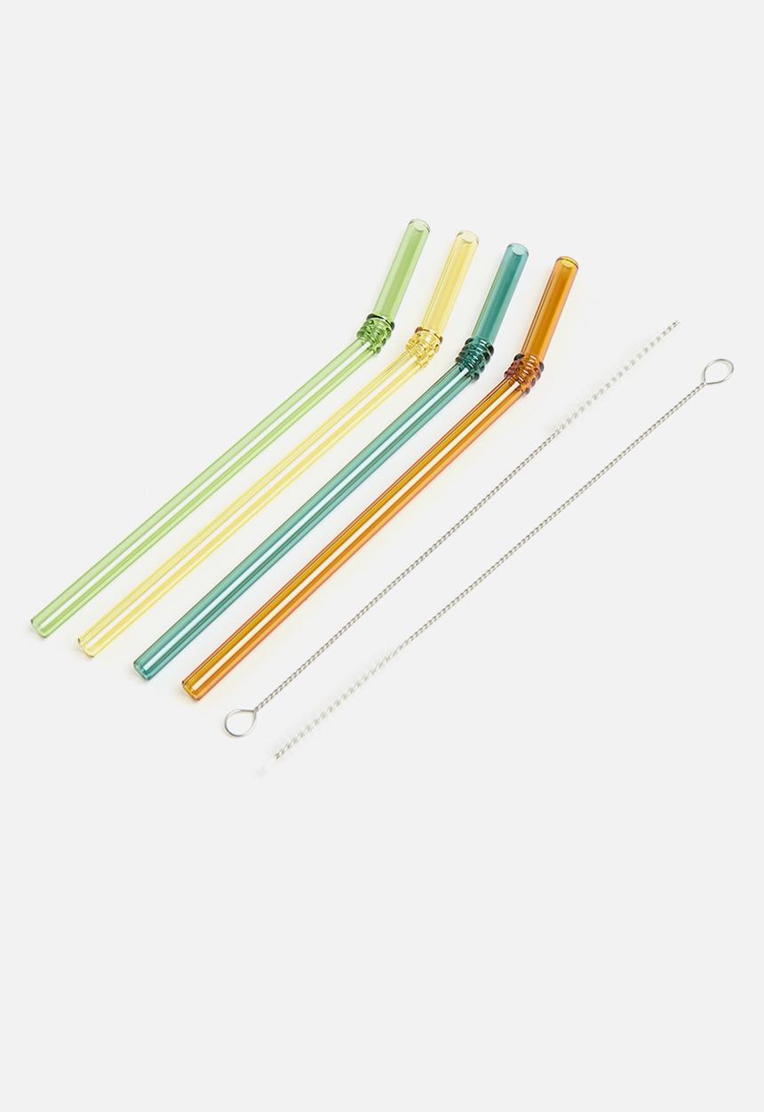 Nicolson Russell - Vintage glass straw set of 4 - Multi