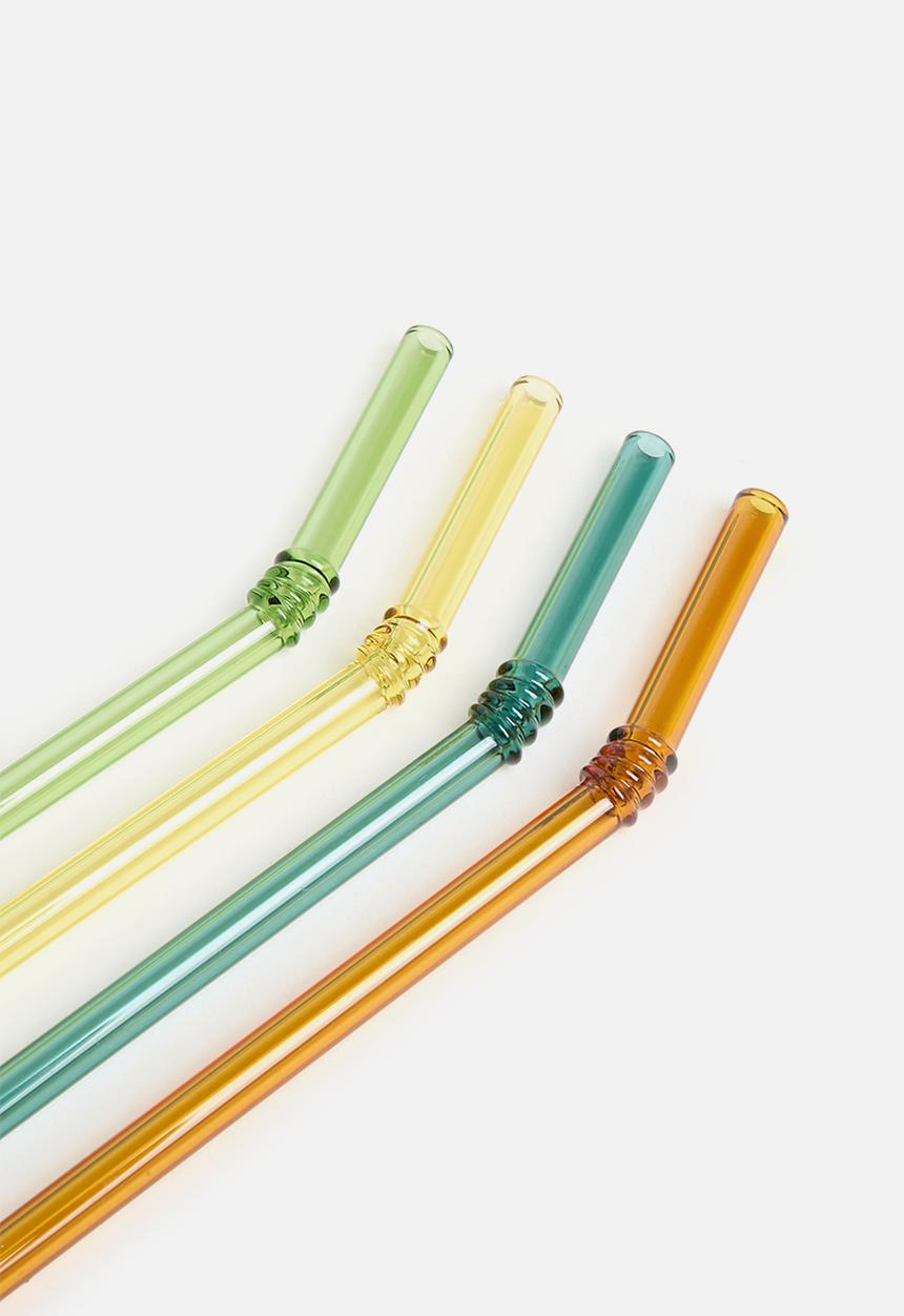 Nicolson Russell - Vintage glass straw set of 4 - Multi