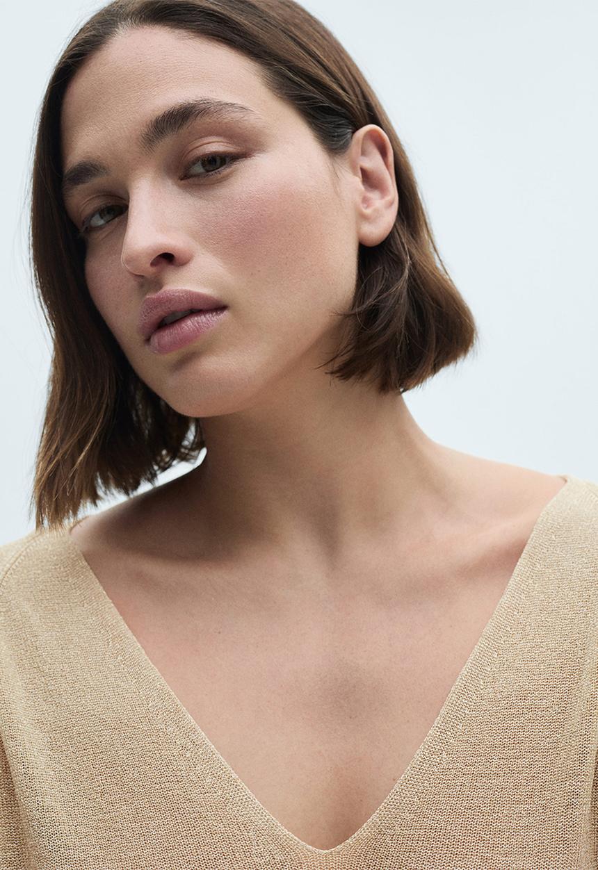 MANGO - Plus Sweater Kling - Gold