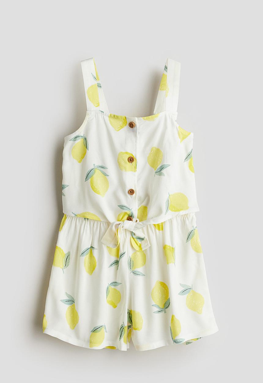 H&M - 2 piece set - white lemons