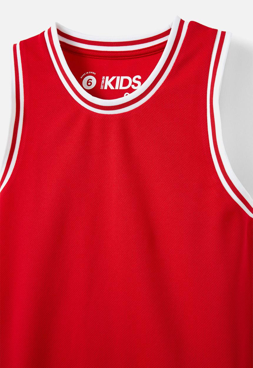 Cotton On - Braxton basketball tank - varsity red