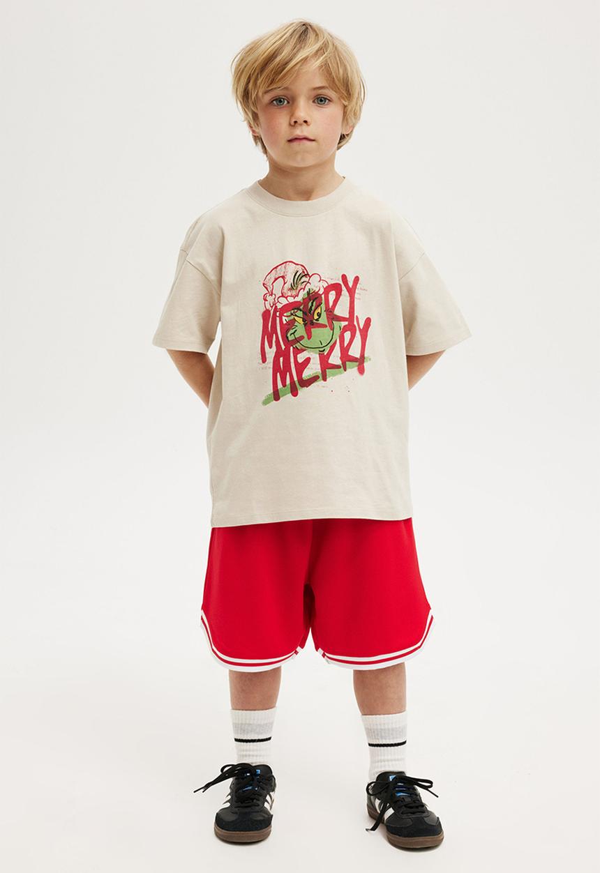 Cotton On - Braxton basketball short - varsity red
