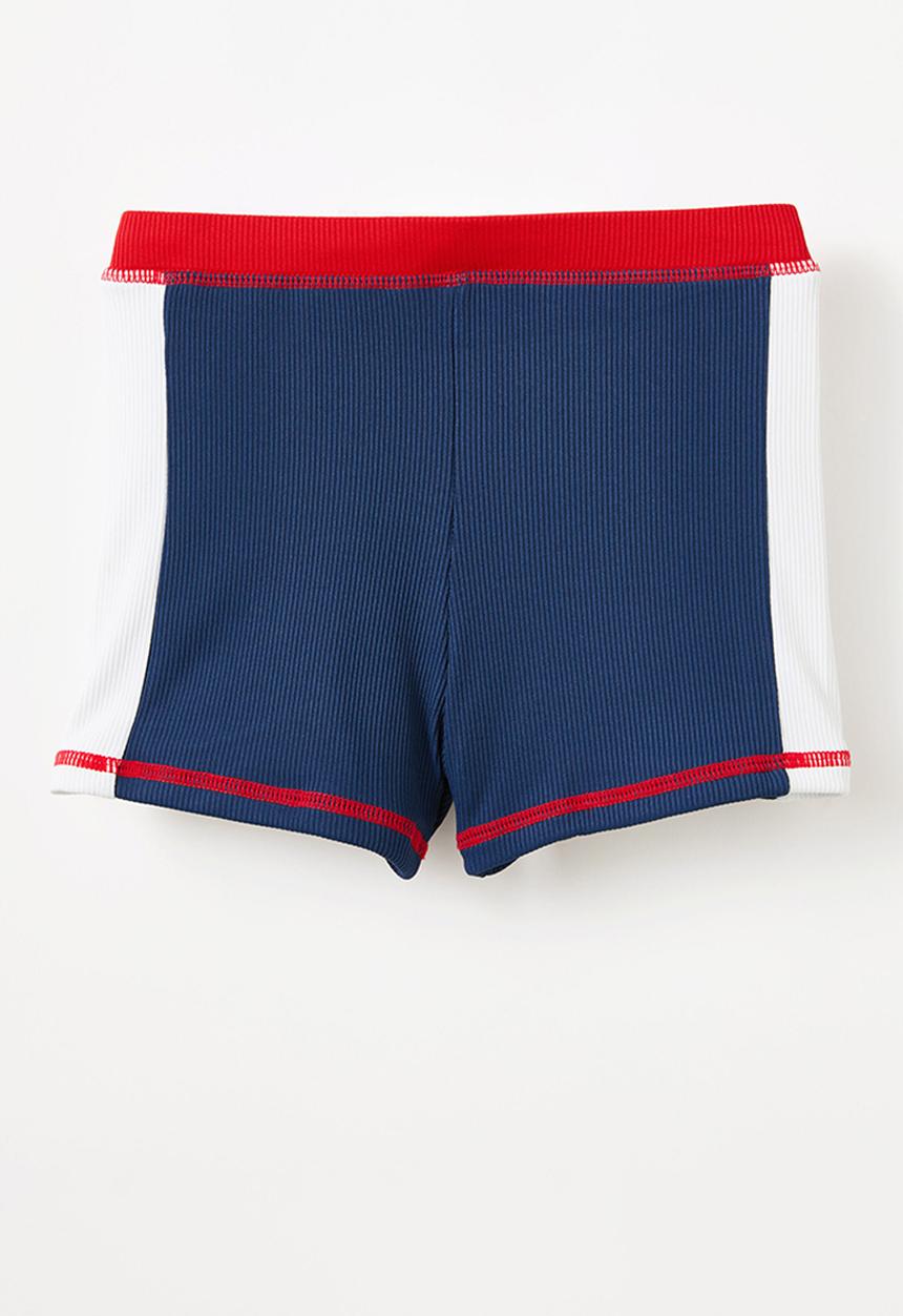 Cotton On - Billy boyleg swim trunk - in the navy/rib stripe panel