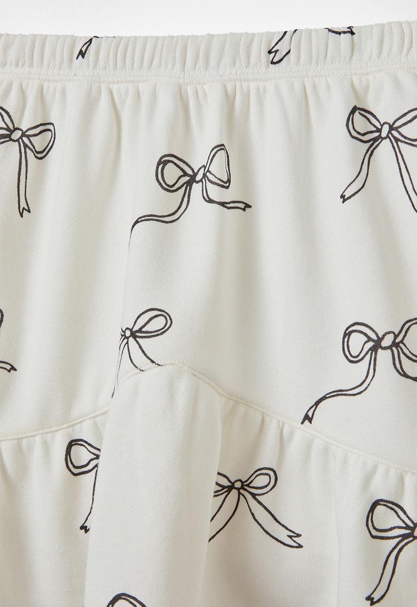 Cotton On - Everly fleece skirt - vanilla/bows