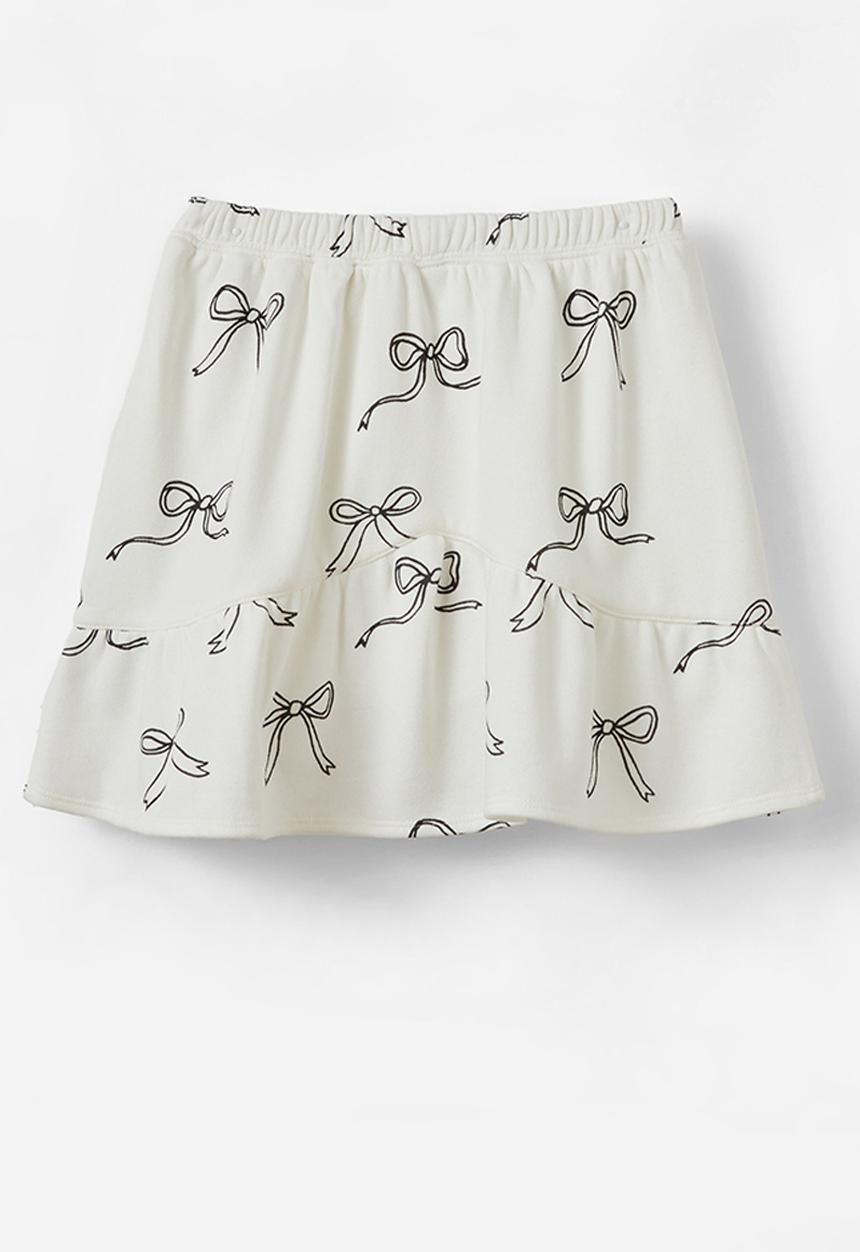 Cotton On - Everly fleece skirt - vanilla/bows