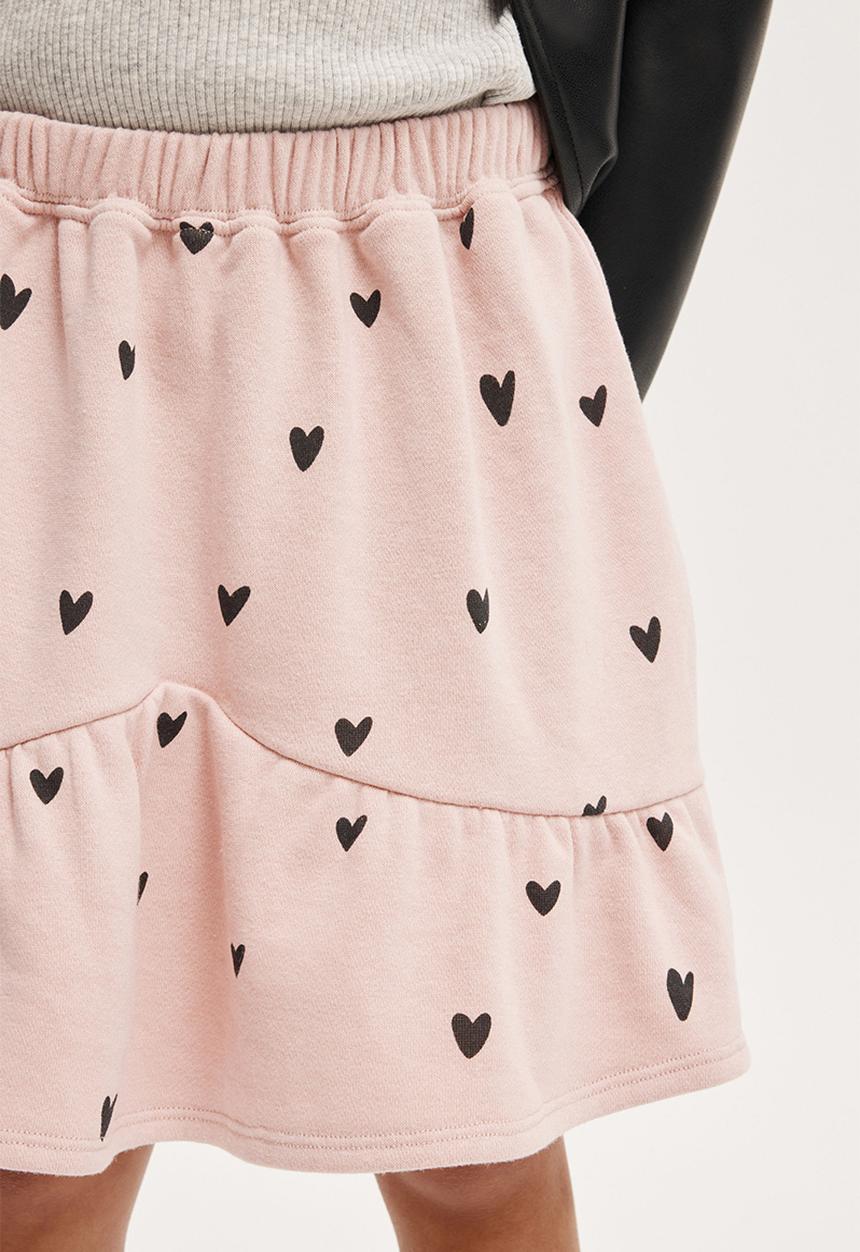 Cotton On - Everly fleece skirt - zephyr/hearts