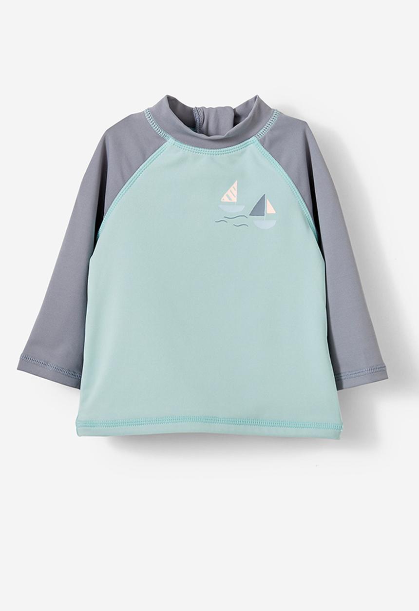 Cotton On - Freddie rash vest - barber blue/sail away
