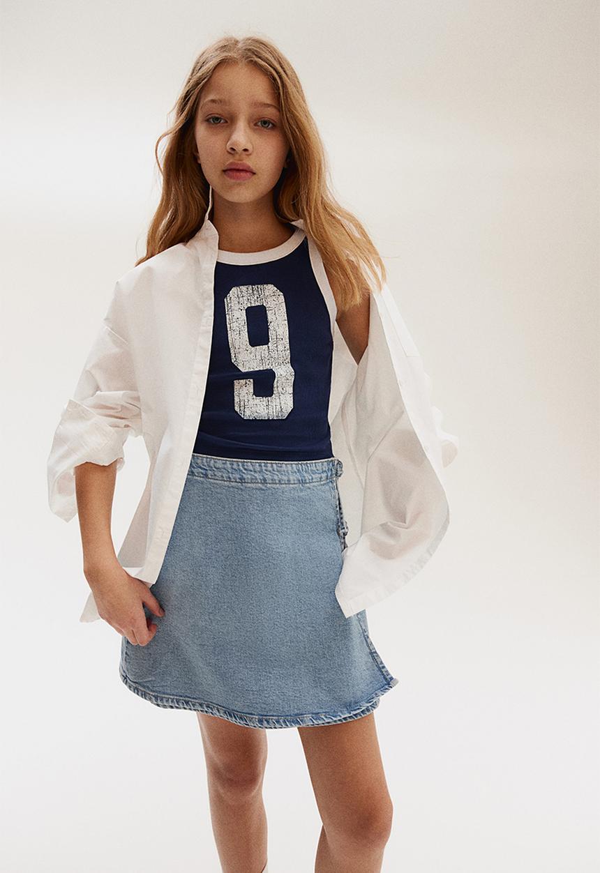 H&M - Ribbed vest top - navy blue