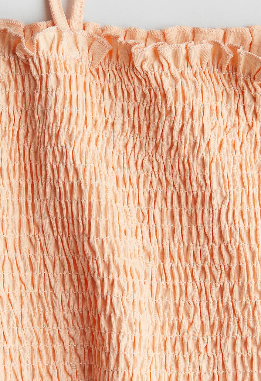 H&M - Smocked strappy top - peach