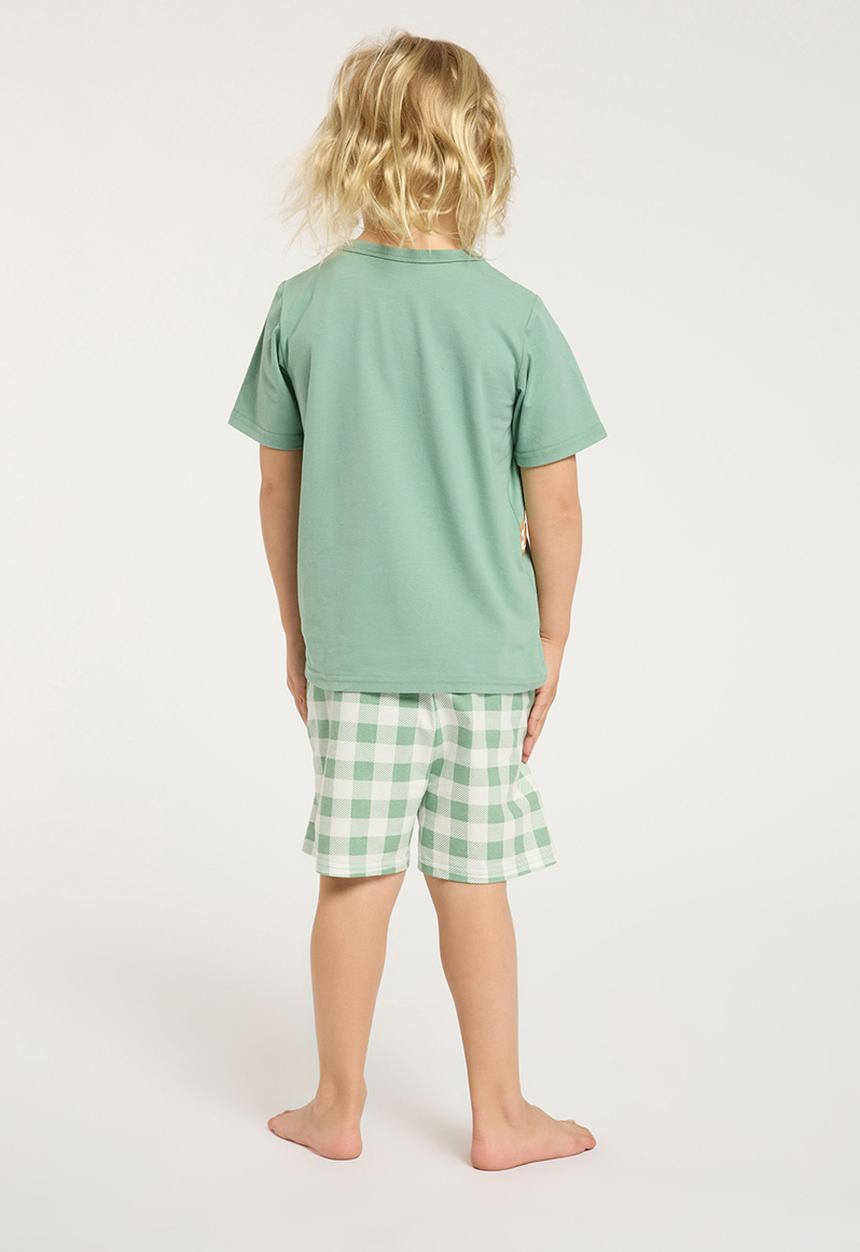 Cotton On - Jordan short sleeve pyjama set - malachite/gingerbread gingham