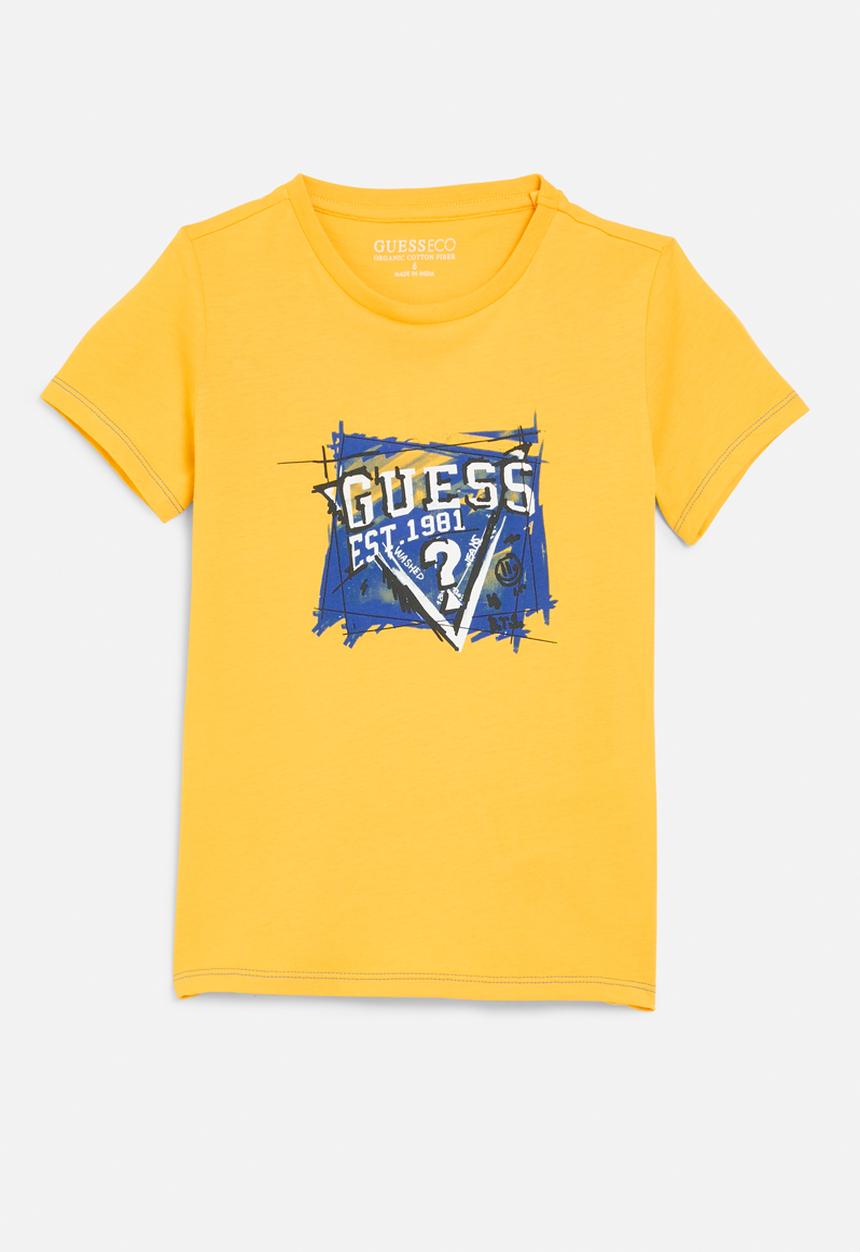 GUESS - Short sleeve T-shirt - muddy gold