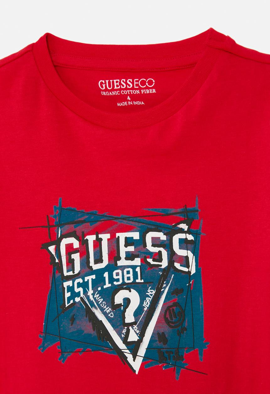 GUESS - Short sleeve T-shirt - rapid red