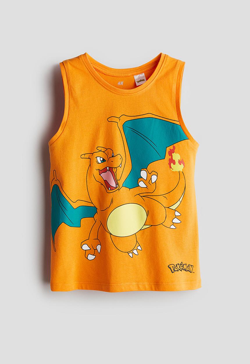 H&M - Printed vest top - orange & pokémon