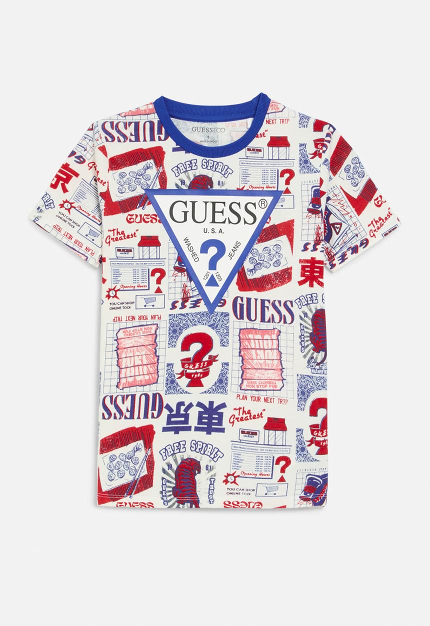 GUESS - Short sleeve T-shirt - all over comic