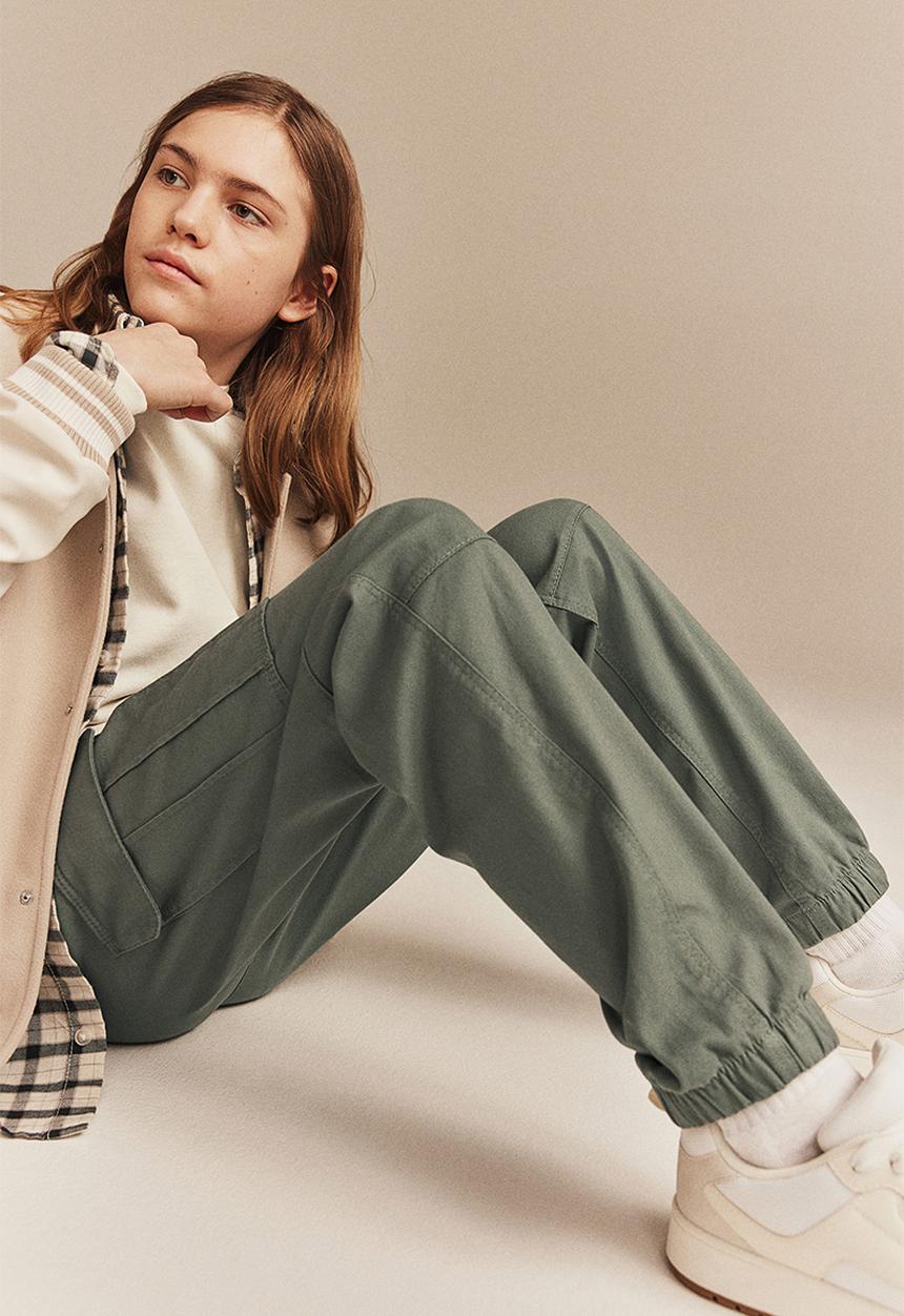 H&M - Cargo trousers - khaki green