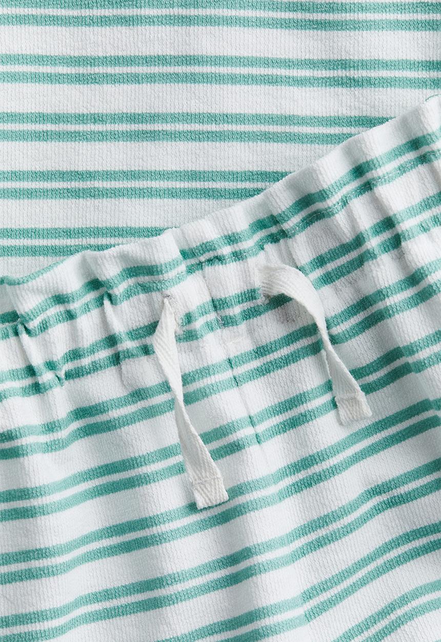 H&M - 2-Piece set - white & green striped