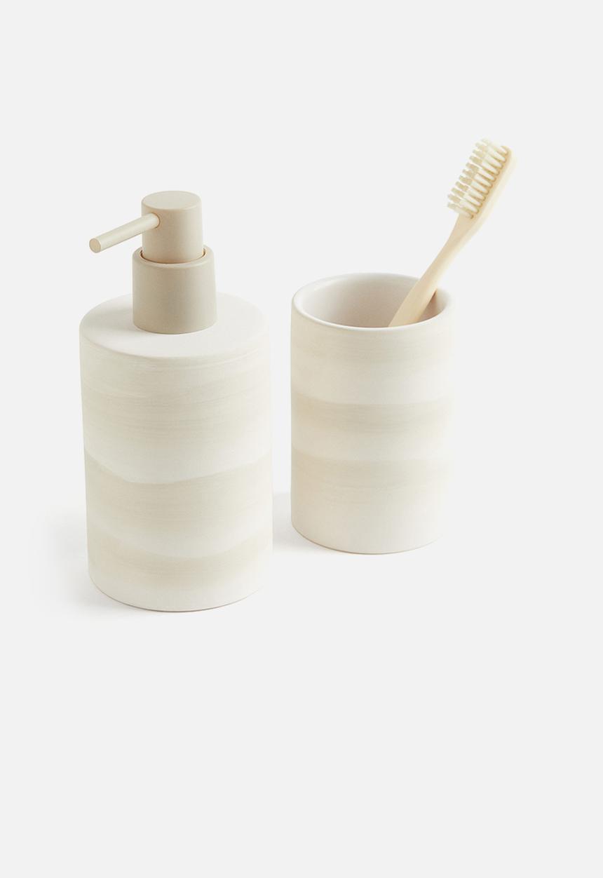 H&M - Stoneware toothbrush mug - white