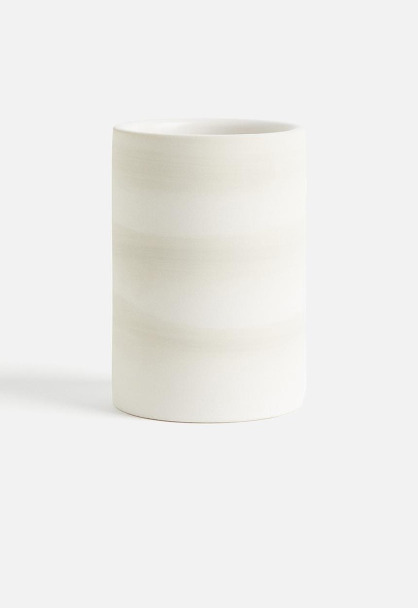 H&M - Stoneware toothbrush mug - white