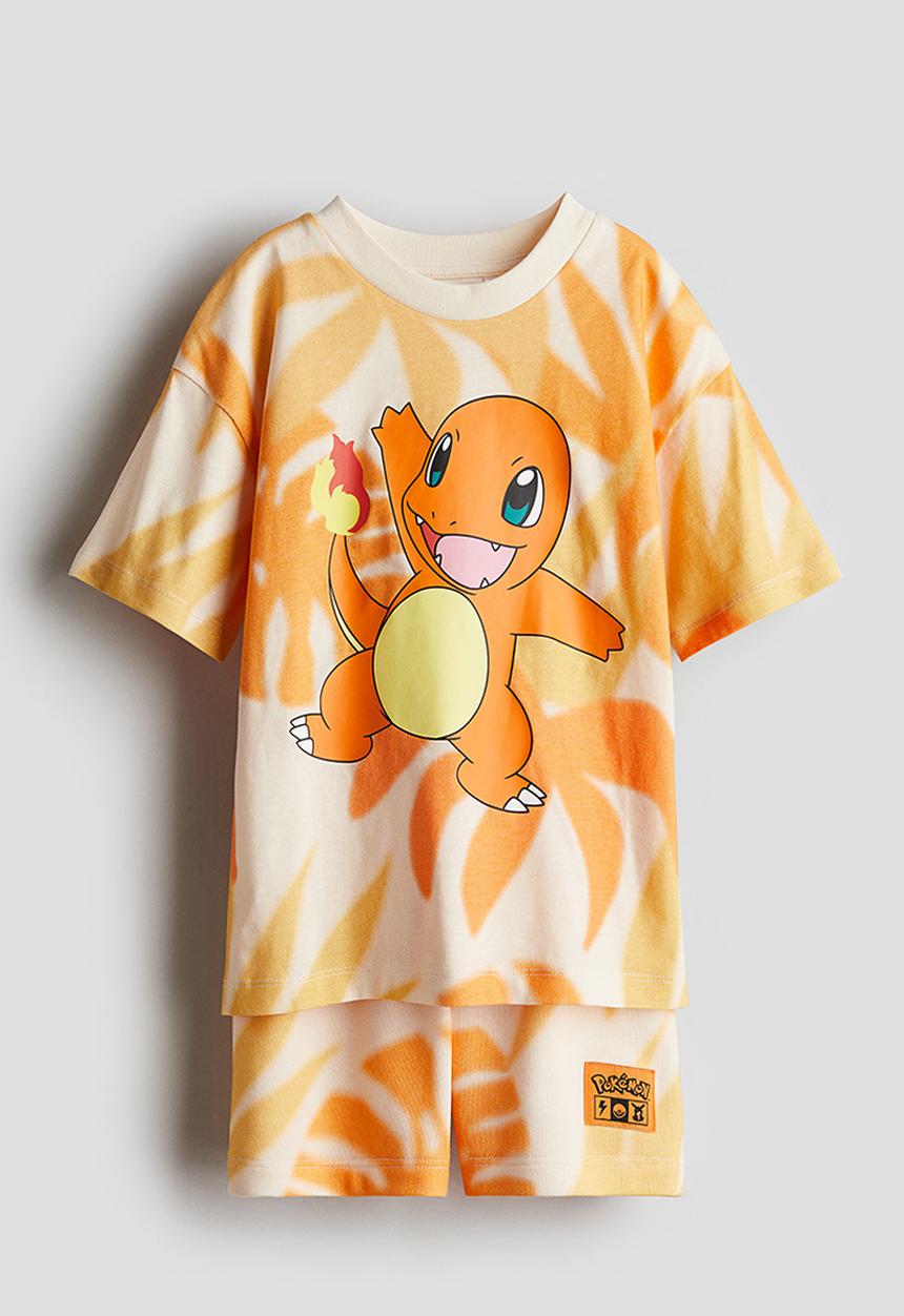H&M - 2-Piece printed set - orange pokémon