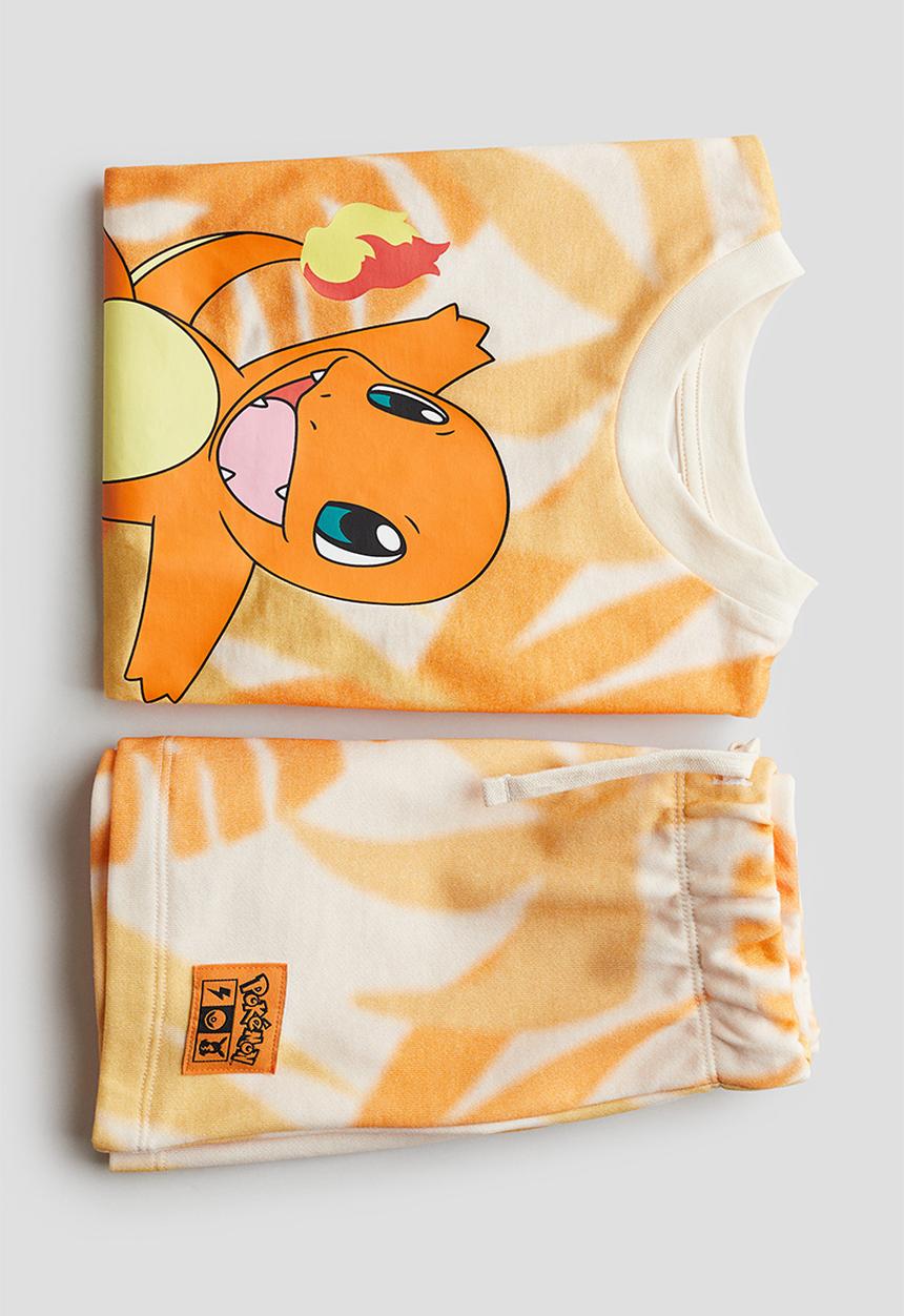 H&M - 2-Piece printed set - orange pokémon