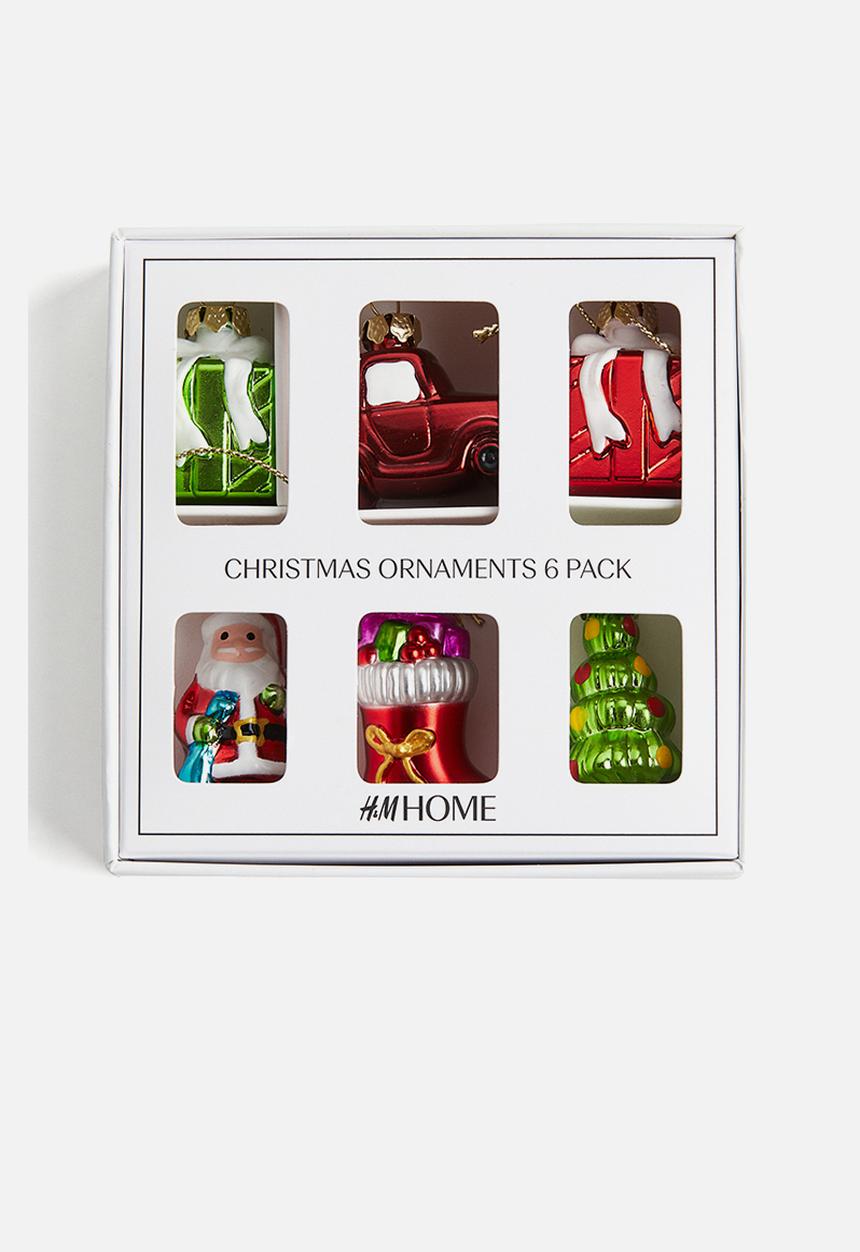 H&M - 6-Pack christmas decorations - Red Gifts