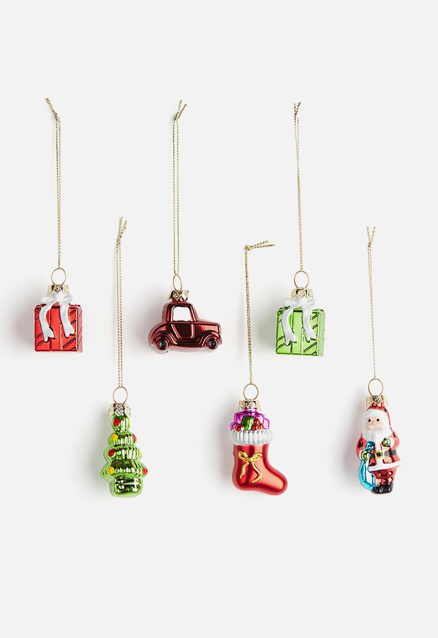 H&M - 6-Pack christmas decorations - Red Gifts