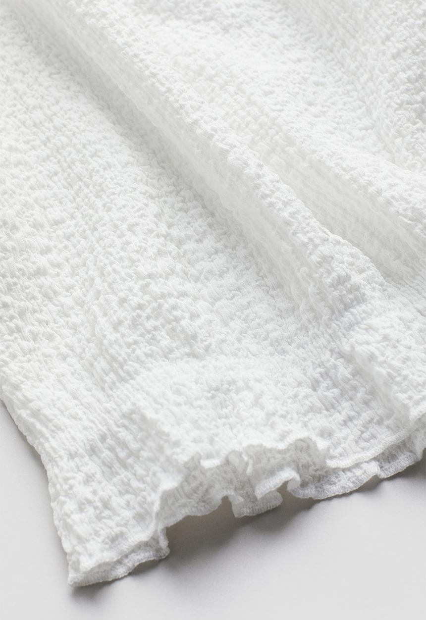H&M - Puff-sleeved top - white