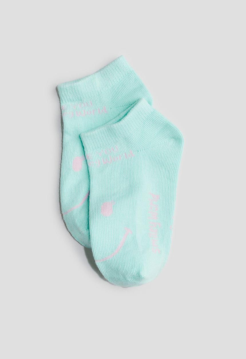 H&M - 5-pack trainer socks - white,multi,purple,pink,turquoise