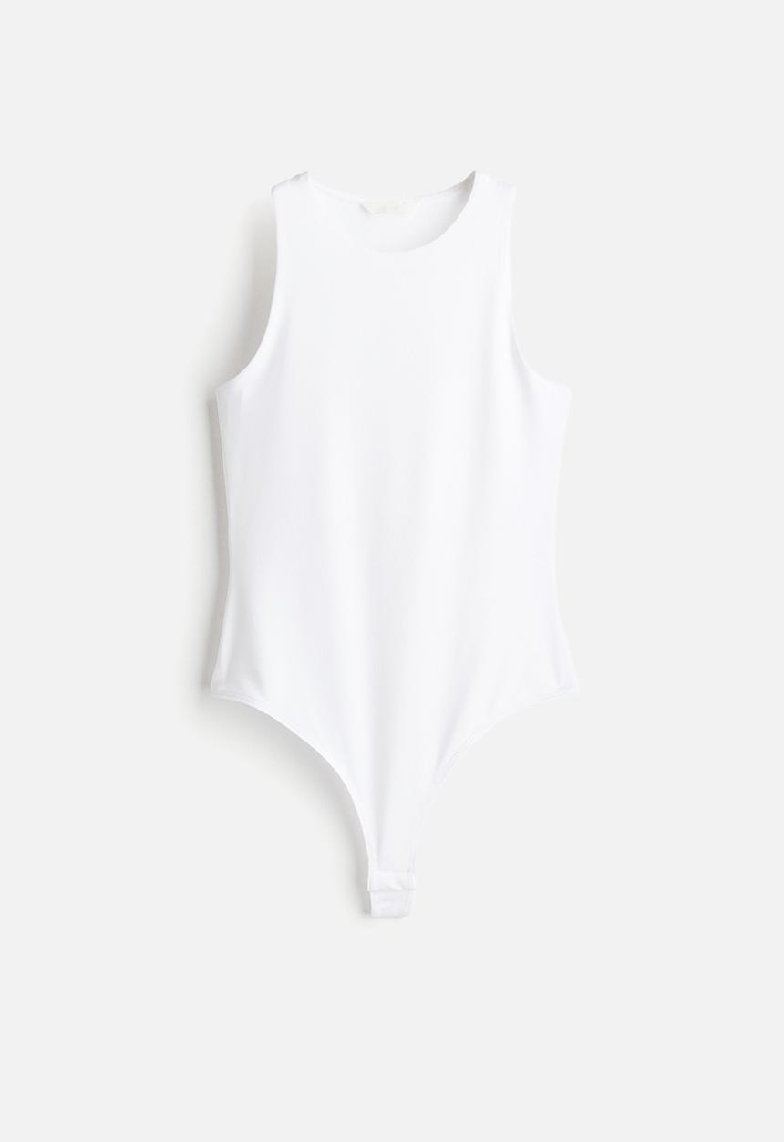 H&M - Jersey thong body - white