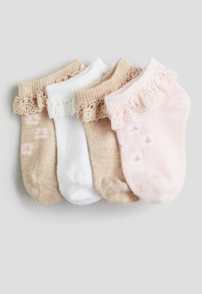 H&M - 4-Pack shaftless socks - multi