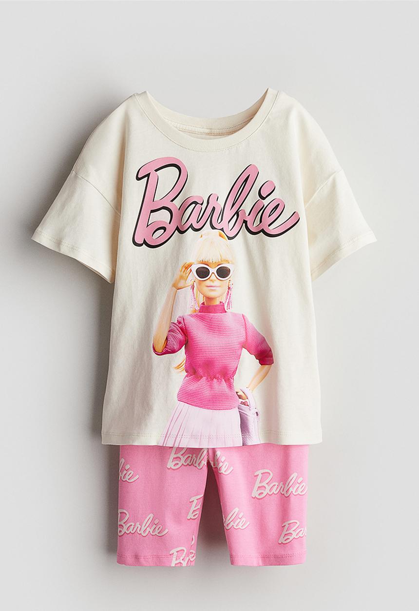 H&M - 2-Piece printed set - pink barbie 