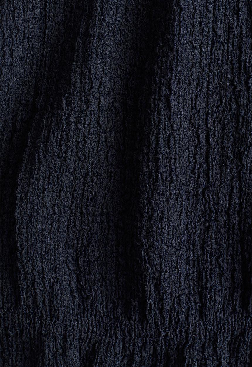 H&M - Puff-sleeved top - navy blue