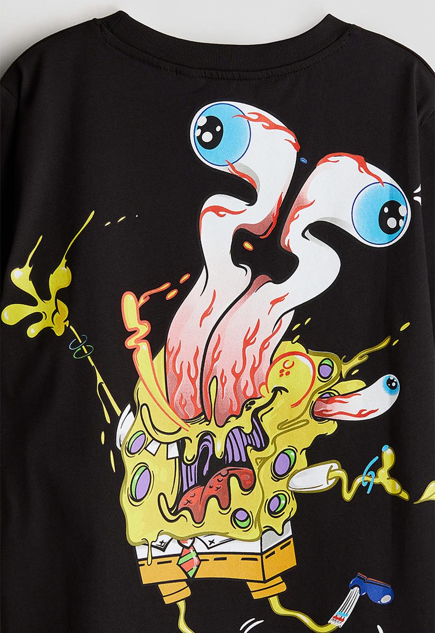 H&M - Printed t-shirt - black & spongebob squarepants
