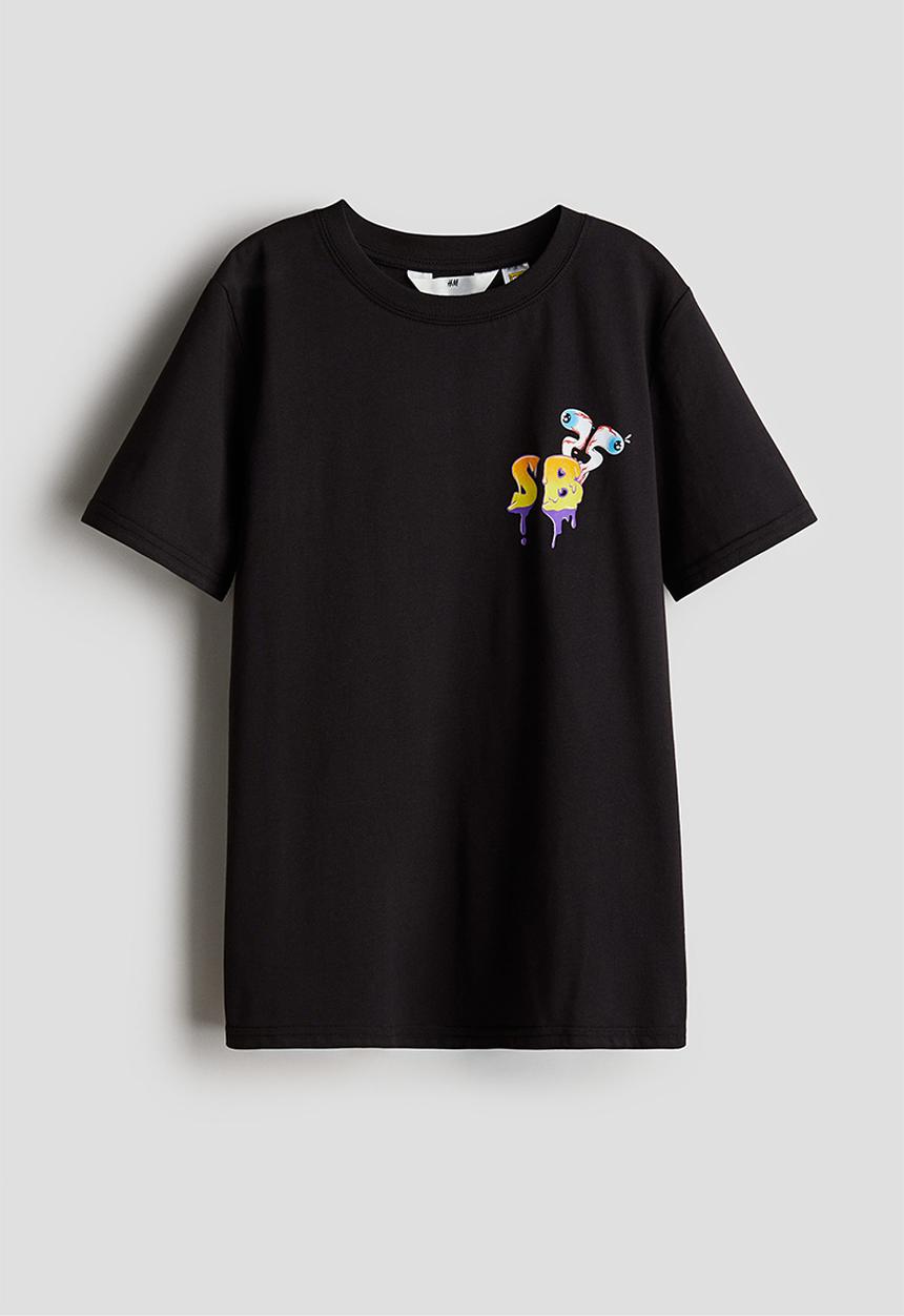 H&M - Printed t-shirt - black & spongebob squarepants