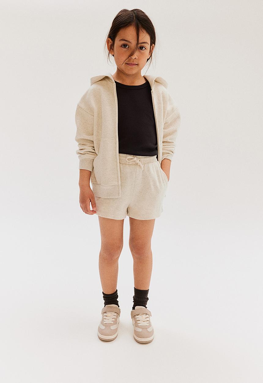 H&M - 2-Pack sweatshorts -  light beige & navy blue