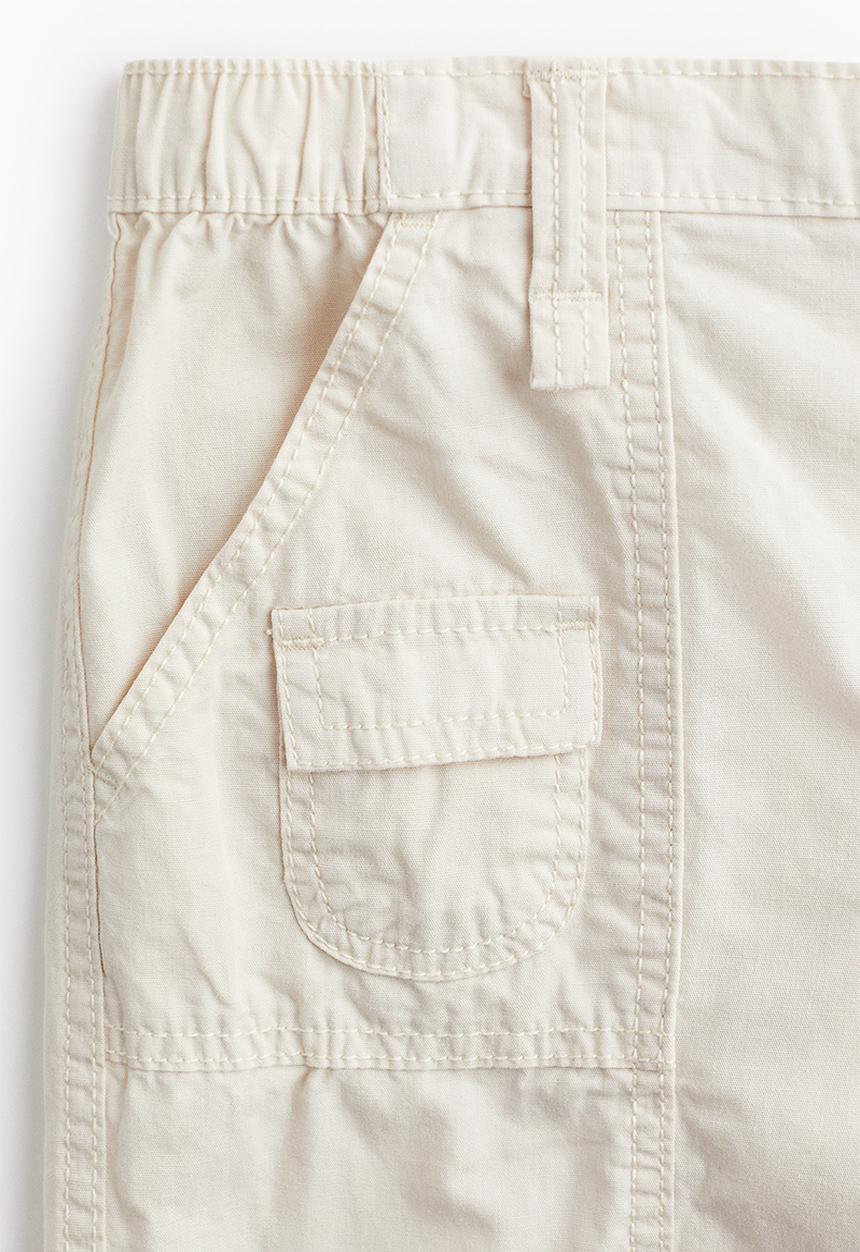 H&M - Canvas cargo trousers - cream