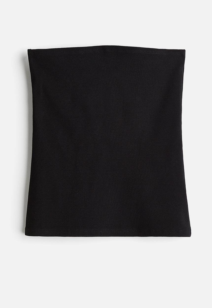 H&M - Ribbed tube top - black