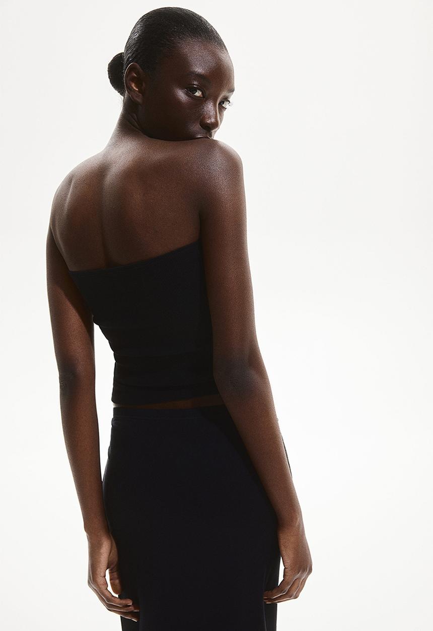 H&M - Ribbed tube top - black