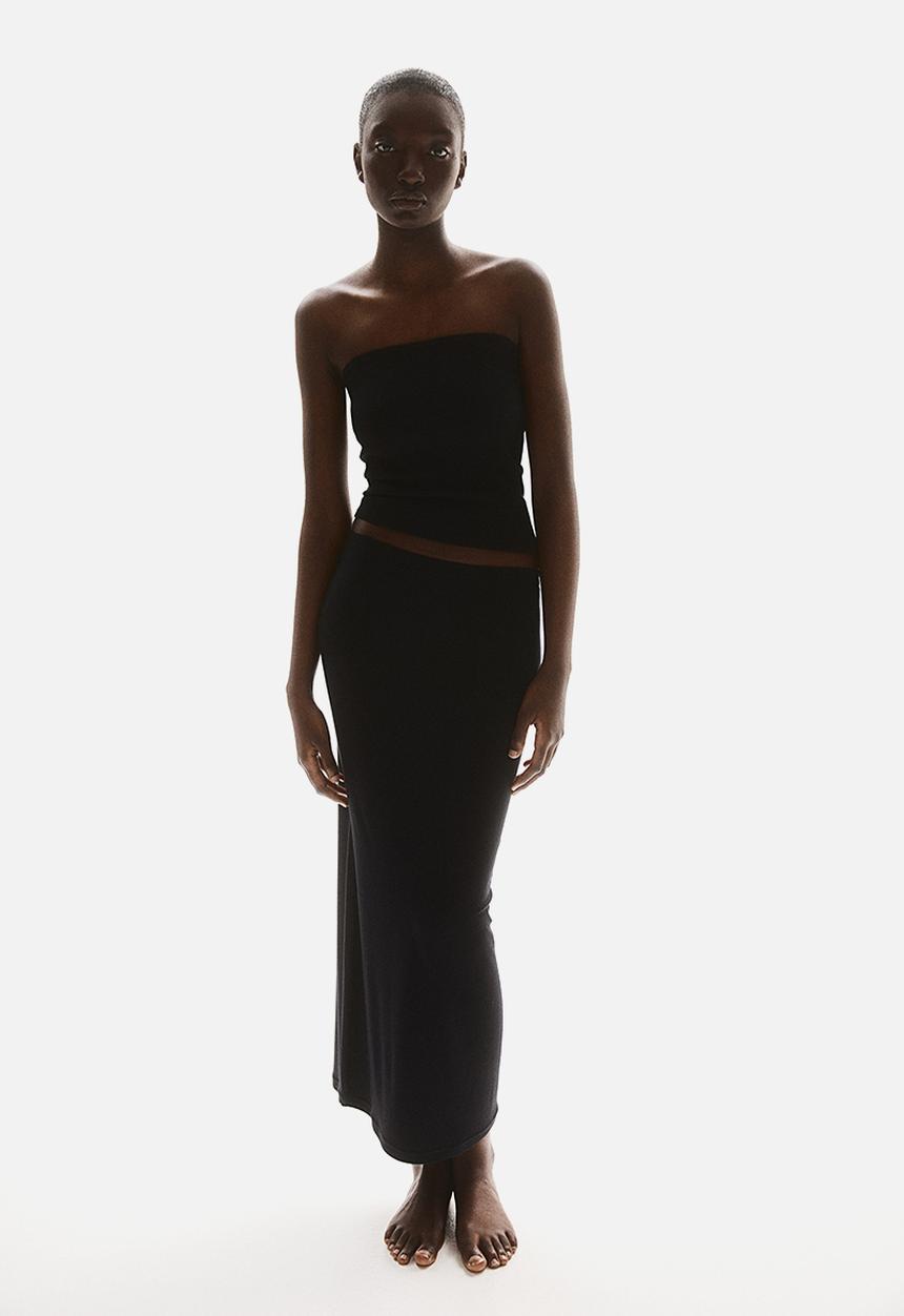 H&M - Ribbed tube top - black