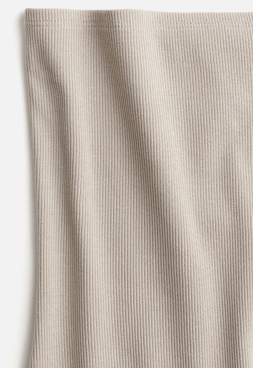 H&M - Ribbed tube top - light greige