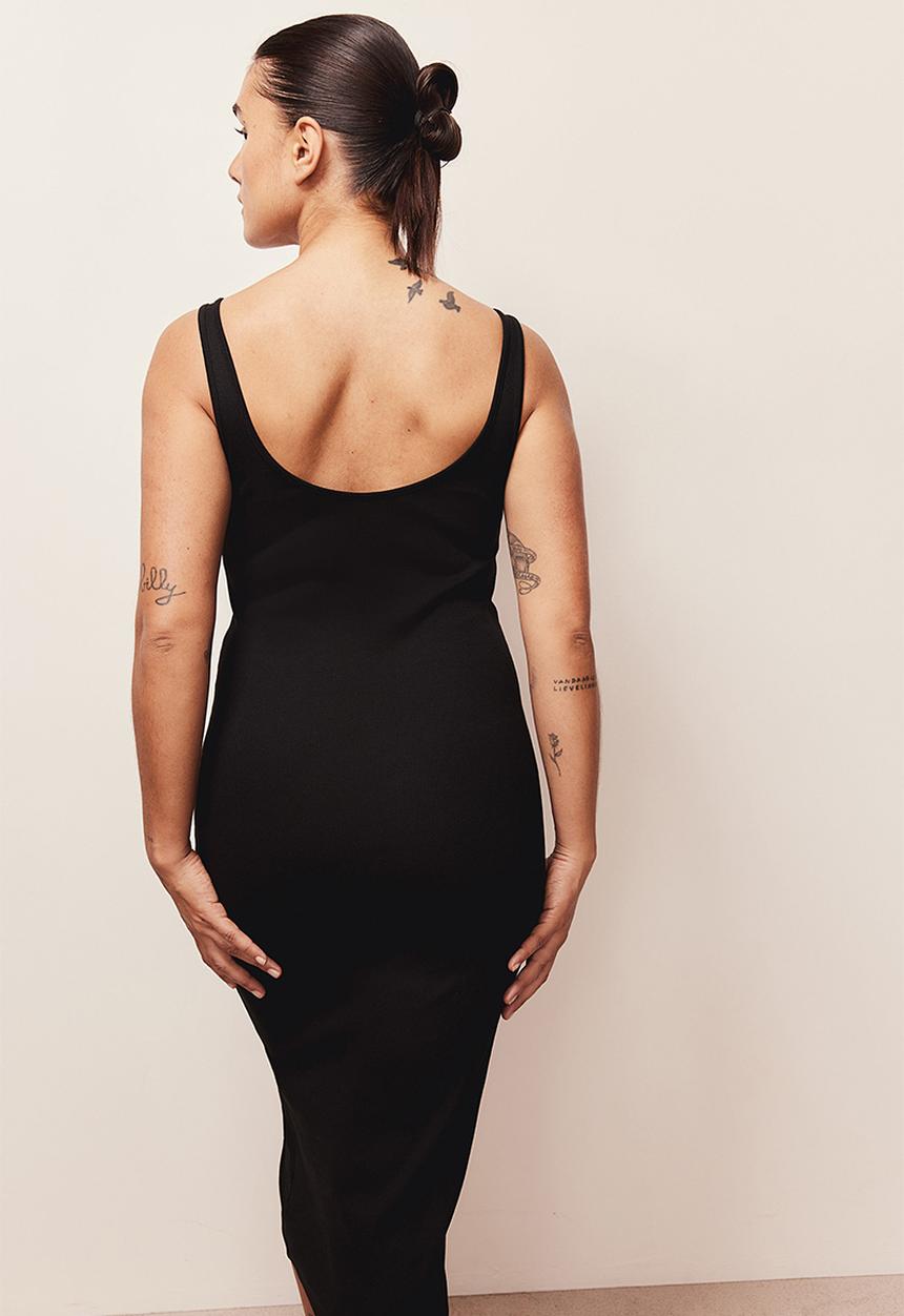 H&M - Ribbed jersey dress - black