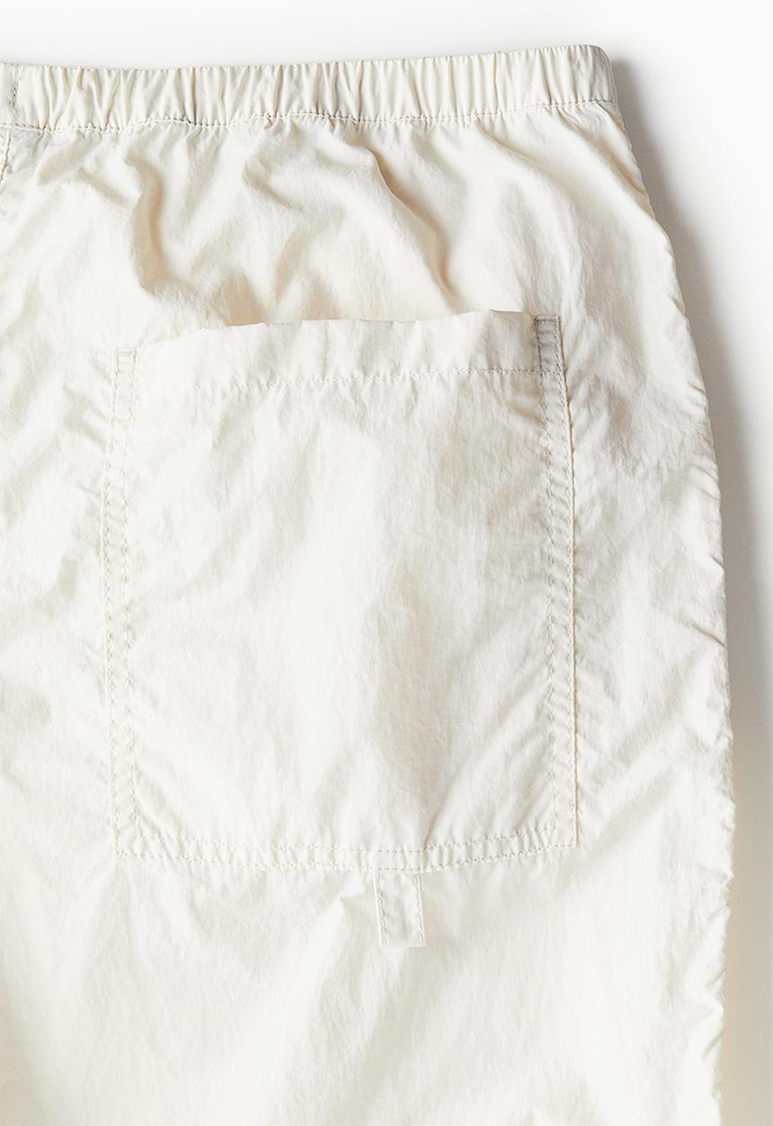 H&M - Nylon parachute trousers - cream