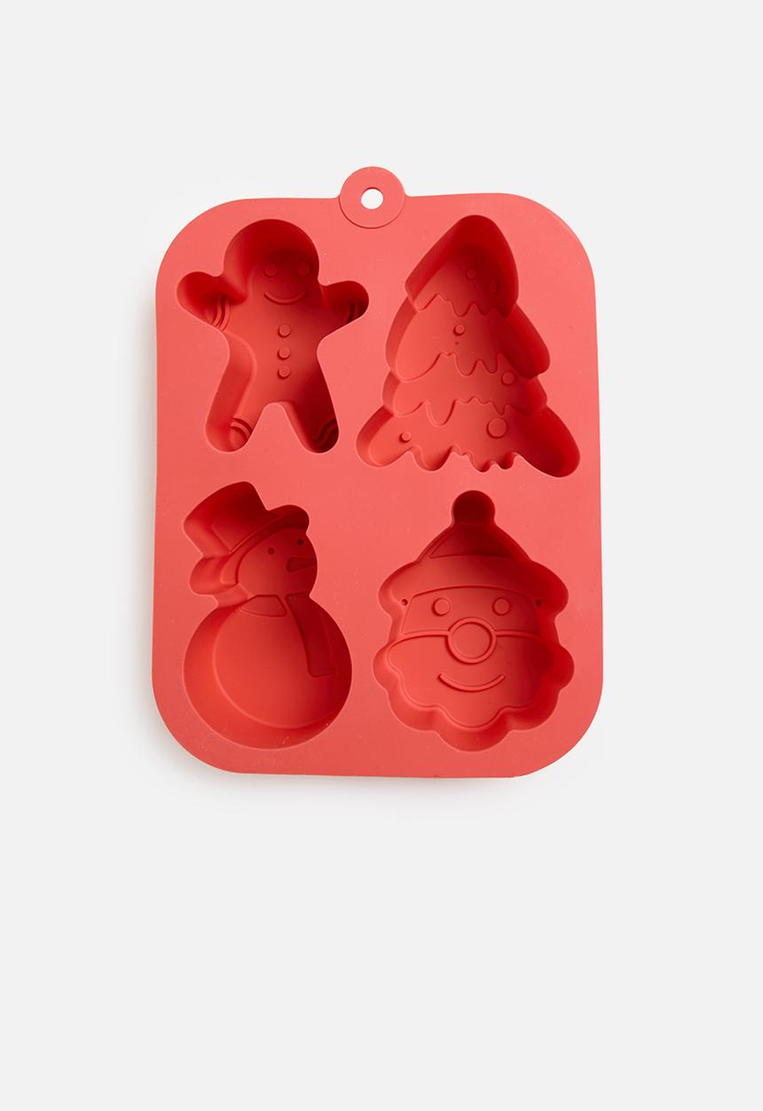 Excellent Houseware - Merry silicone cake moulds - red